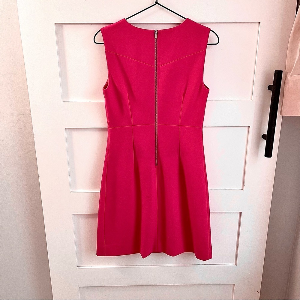 DIANE Von FURSTENBERG | GUC Pink Midi Dress Zip Back Sleeveless sz 2 **defects - Picture 3 of 12